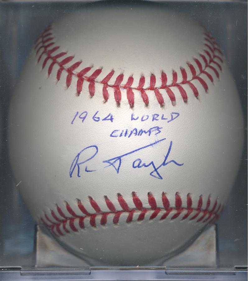 Ron Taylor 1964 St Louis Cardinals Autographed Signed OML Baseball COA